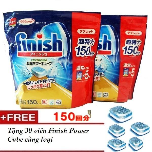 Tặng 30 viên finish nhật khi mua 2 túi viên rửa bát 150 viên dùng cho máy