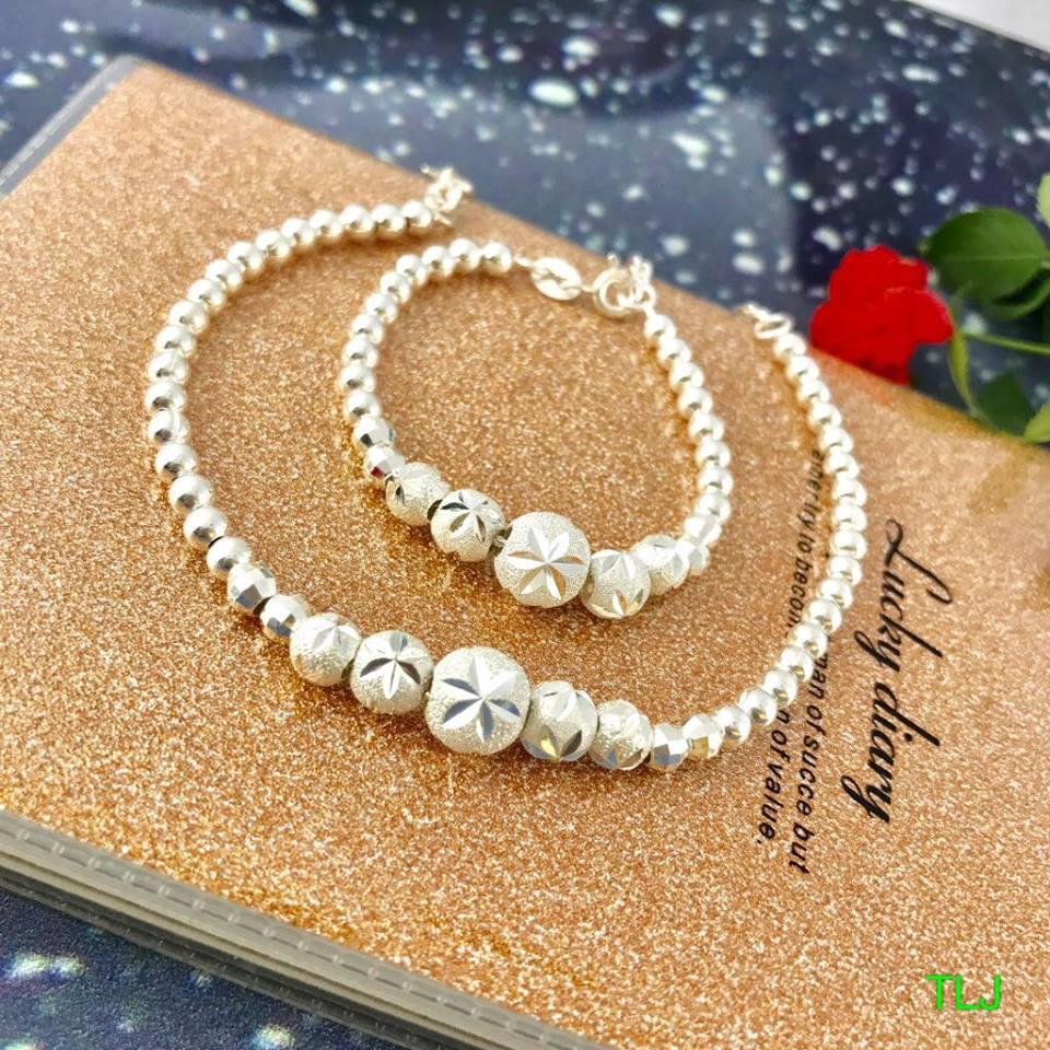 Lắc tay bi bạc cho mẹ và bé lt202