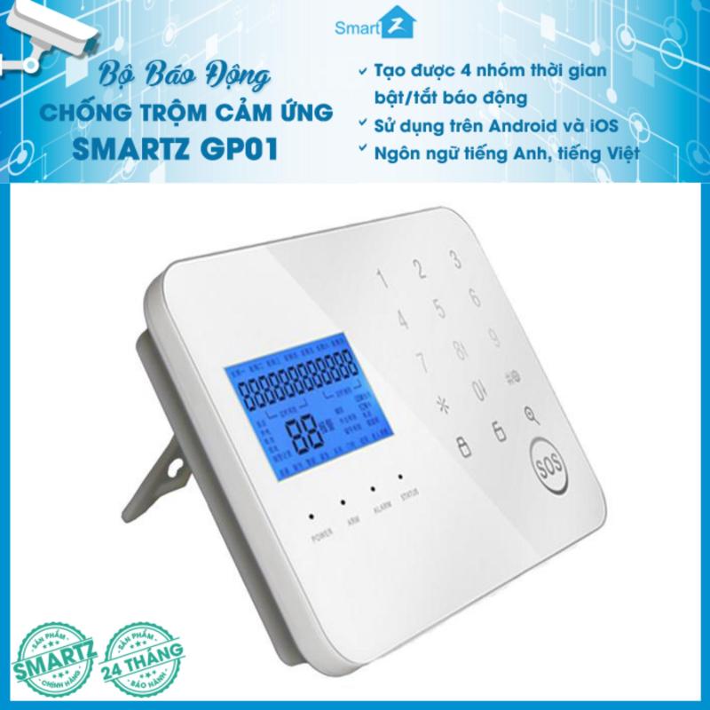 Hệ Thống Báo Động Chống Trộm GSM + PSTN SmartZ GP01 phím cảm ứng 433Mhz - HÃNG PHÂN PHỐI ĐỘC QUYỀN