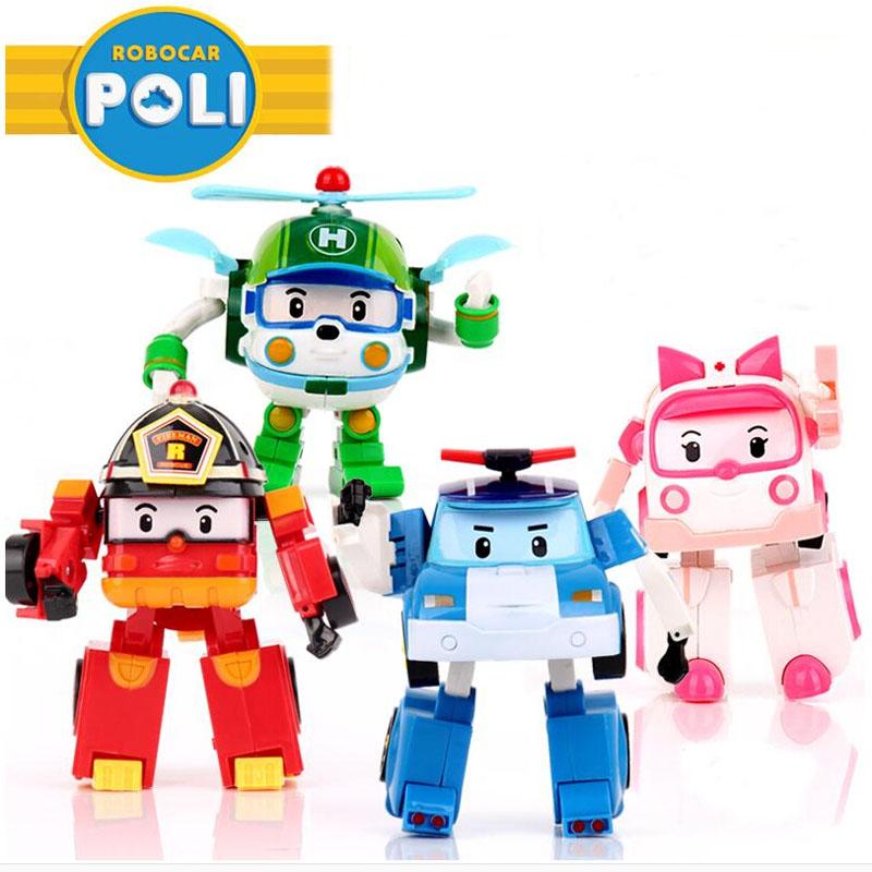 Đồ chơi 4 ô tô Biệt đội  Robocar Poli biến hình mô phỏng hình dáng những nhân vật xinh xắn, tốt bụng trong series bộ phim hoạt hình nổi tiếng cùng tên