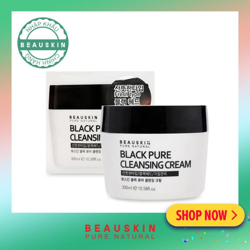 Kem tẩy trang loại bỏ bã nhờn và trắng da Beauskin Black Pure Cleansing Cream 300ml