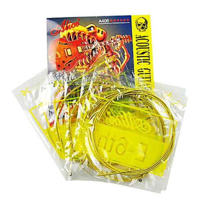 [HCM]Dây đàn Guitar Acoustic Alice A406 (Dây sắt) Lõi làm bằng thép chất liệu bền bỉ mạ vàng đồng - HappyLive Shop