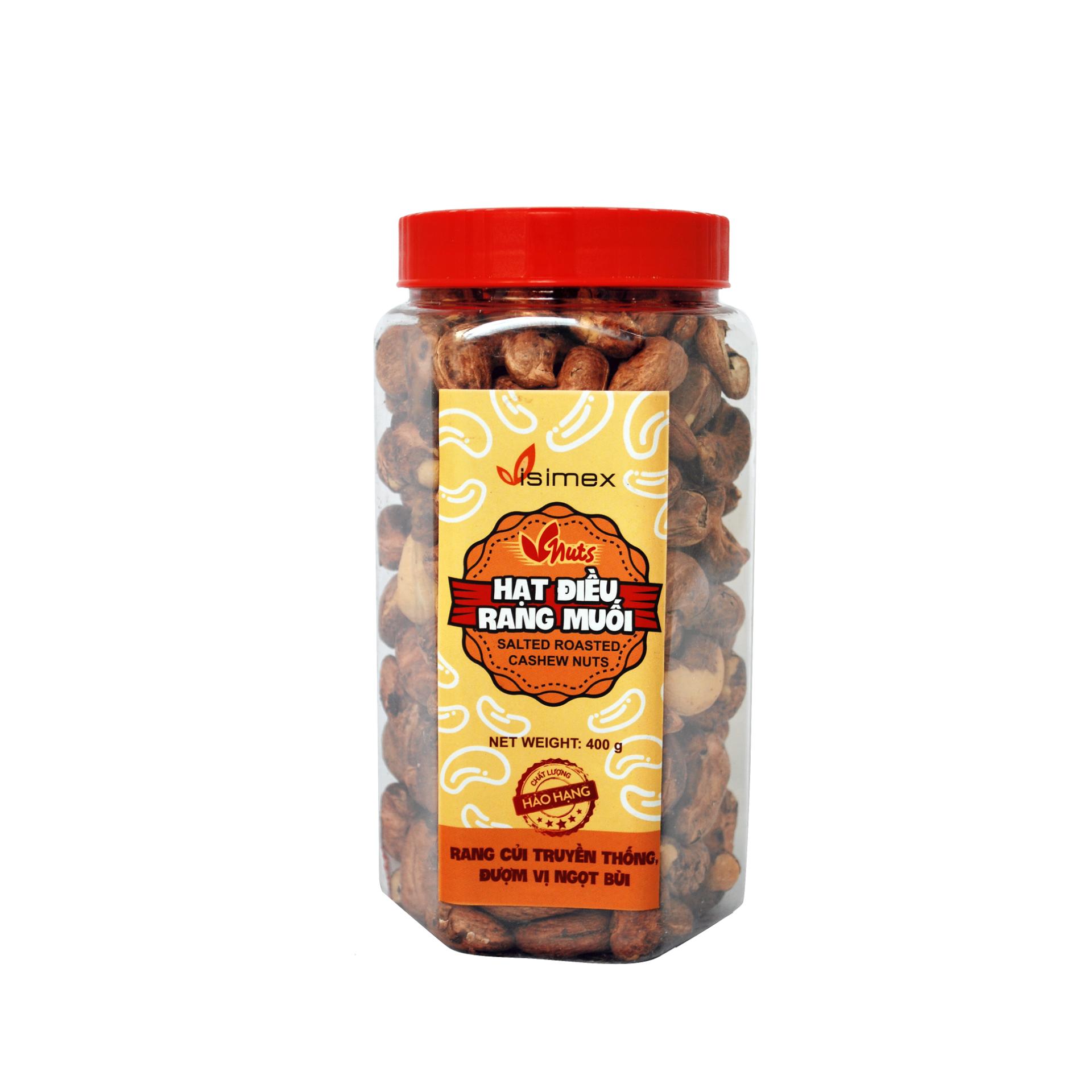 Hạt điều rang muối có vỏ Visinuts 400g