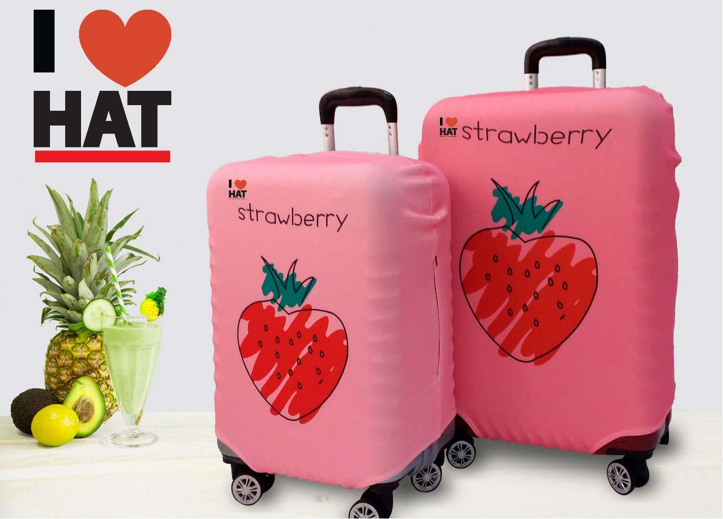 Vỏ bọc vali Strawberry, áo bọc vali size S-M-L