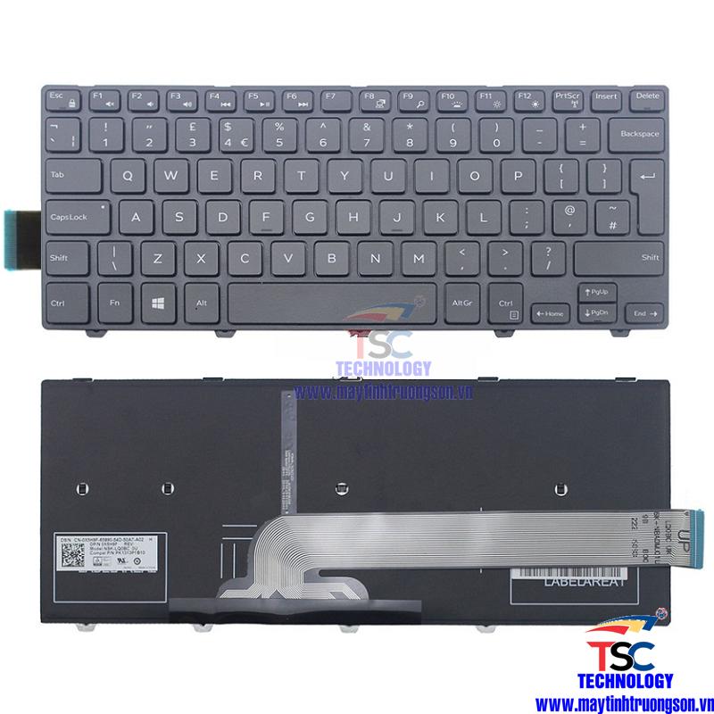 Bàn Phím Laptop Dell Inspiron 14 3000 3442 3441 34433446 3452 5442 5445 5447 14 5000 series 14-5447 5447 3441 3442 3443 3451 3458 3462 3445 3467 3468 Keyboard - US English 050X15 SN8233
