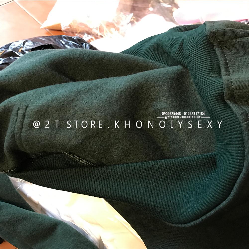 2T STORE ÁO KHOÁC HOODIE NỈ CÓ NÓN TRƠN MÀU XANH LÁ 2TAKN08001-7.jpg