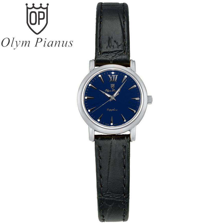 Đồng hồ nữ mặt kính sapphire olym pianus op130-07ls-gl xanh