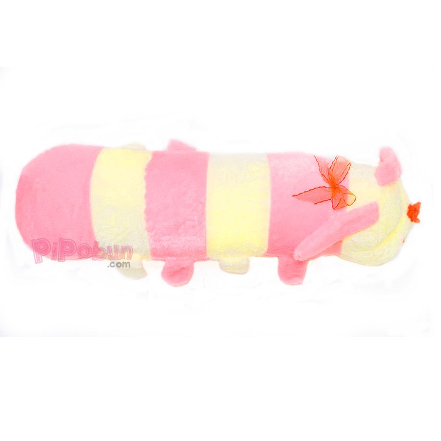 Gối ôm cho bé size lớn – hình Sâu – màu Hồng kem - HappyLive Shop