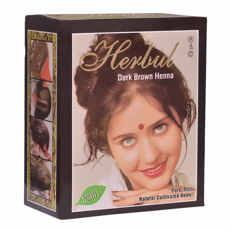 Thuốc nhuộm tóc thảo dược màu nâu đen Herbul Dark Brown Henna