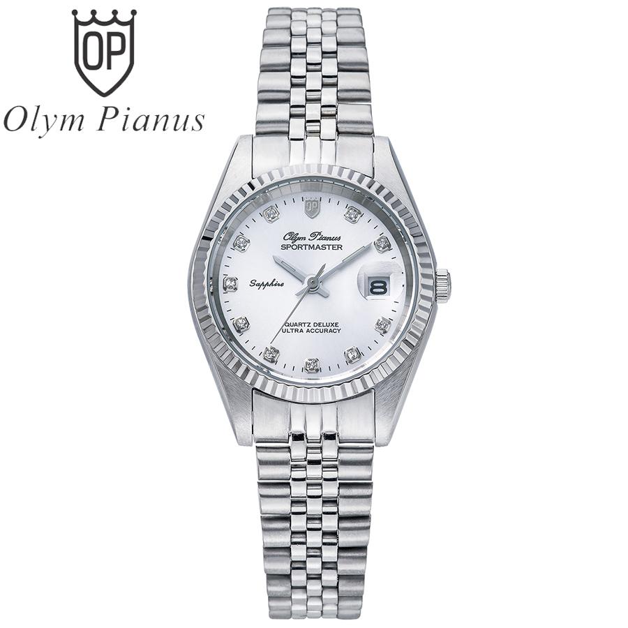 Đồng hồ nữ mặt kính sapphire Olym Pianus OP68322LS trắng