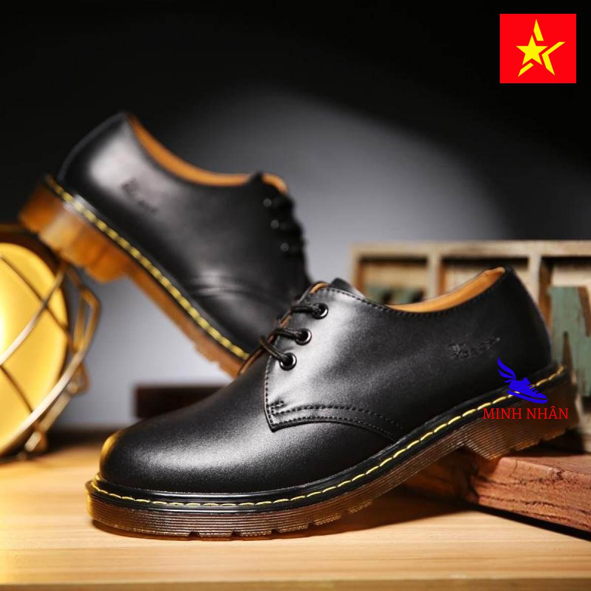 >> BÁO GIÁ GIÀY DA NAM ĐẾ ĐỐC_688235-ĐEN | Shopee Lazada Sendo Tiki mới nhất 36 Giày đốc nam da bò giày Dr.Marten da bò Giày tây nam da bò giày buộc dây nam giày bảo hộ nam giày da trơn đế khâu B-9 màu đen