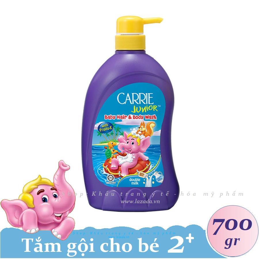 [HCM]CARRIE JUNIOR - Tắm gội toàn thân cho bé Tinh chất sữa 700 gr