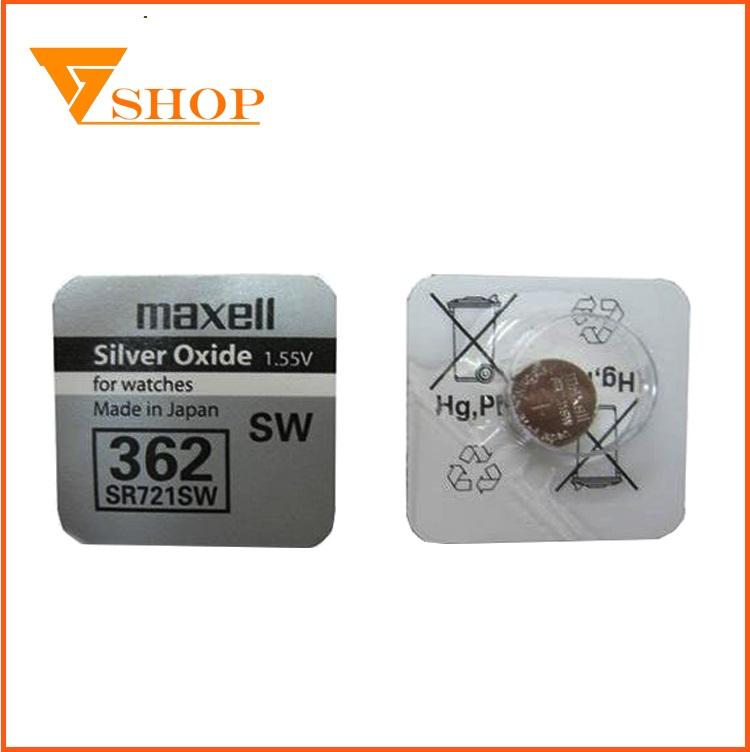 1 vỉ pin đồng hồ sr721sw maxell 1.55v, pin 362