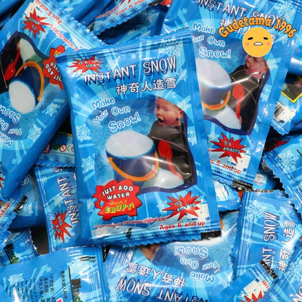 Combo 10 gói tuyết nhân tạo - Tuyết gói xanh bông tuyết bạc, nguyên liệu làm slime