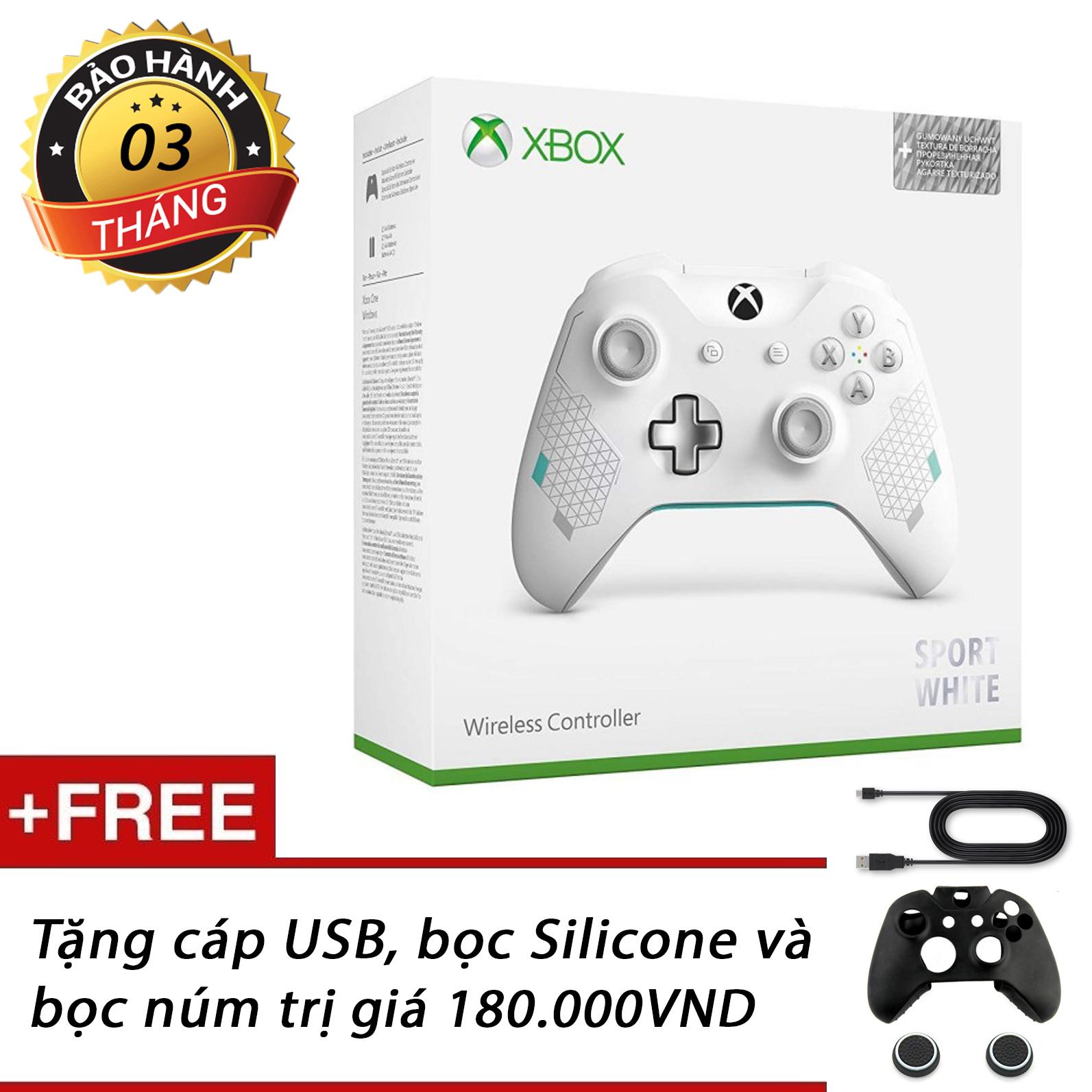 Tay cầm chơi game Xbox One Sport White
