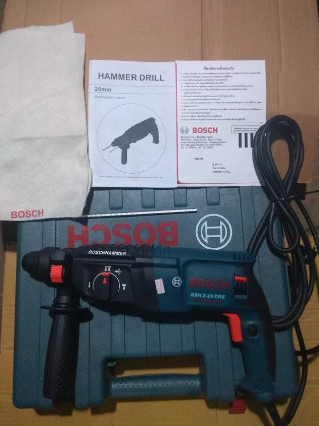 Máy khoan bê tông Bosch GBH 2-26 DRE đủ 3 chức năng khoan gỗ sắt, khoan bê tông và đục bê tông, xuất xứ BOSCH Thái Lan xịn.