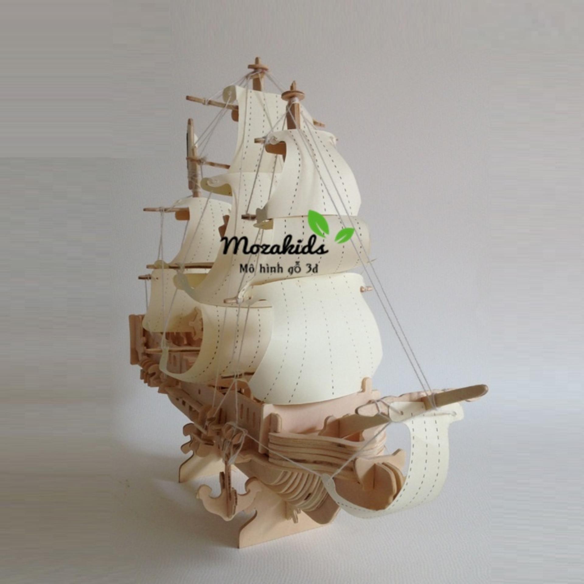 Đồ chơi lắp ráp gỗ 3D Mô hình Tàu Cướp Biển Pirate Ship