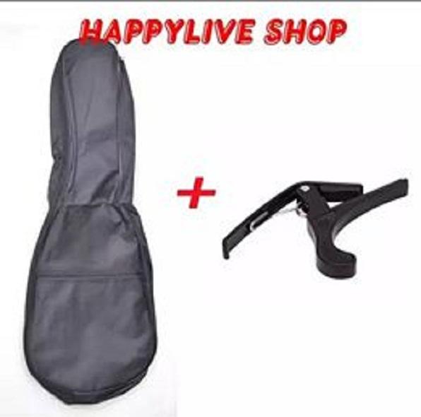 Bao đàn Ukulele 1 lớp (size Soprano/Concert) + Capo Ukulele/Guitar.