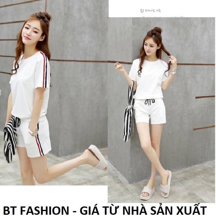 Đồ Bộ Áo Thun Nữ + Quần Đùi Sọt Thể Thao, Ở Nhà, Đi Ngủ Thời Trang Mới - BT Fashion (AT007)