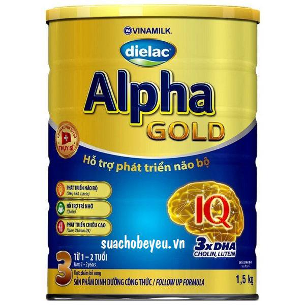 Sữa bột Vinamilk Dielac Alpha Gold 3 1.5kg