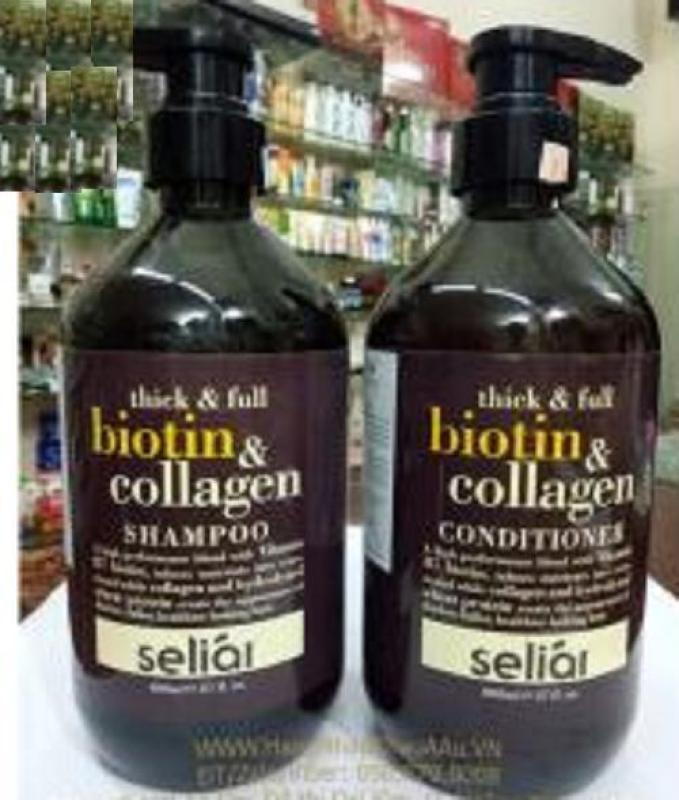 Cặp dầu gội Biotin & Collagen Mỹ 800ml * 2 chai (phục hồi tóc hư tổn-thick & full)