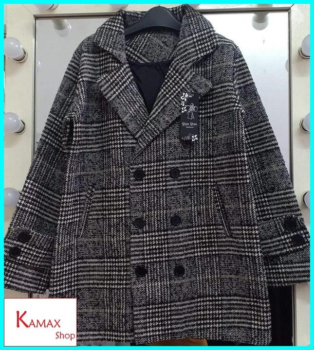 Áo dạ nữ, Áo dạ cao cấp dáng đẹp, Áo dạ kẻ 6 cúc chất đẹp