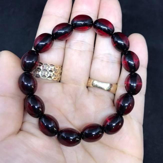 [HCM]VÒNG TAY HỔ PHÁCH ĐỎ HẠT BẦU -01