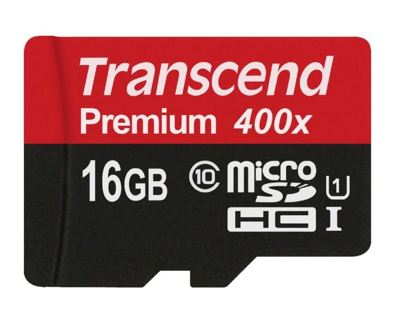 Thẻ Nhớ Micro SD Premium Transcend 16GB Class 10 - Hãng phân phối chính thức
