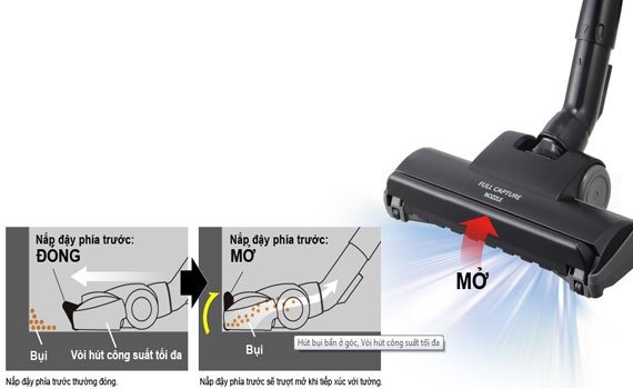 Hút bụi Panasonic MC-CG371AN46 bề mặt trang nhã với thiết kế mặt cắt kim cương