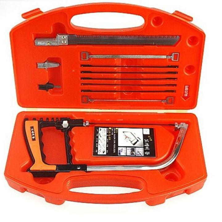 Bộ cưa gỗ cầm tay đa năng 8 lưỡi cưa giá rẻ nhiều loại vật liệu (Cam)