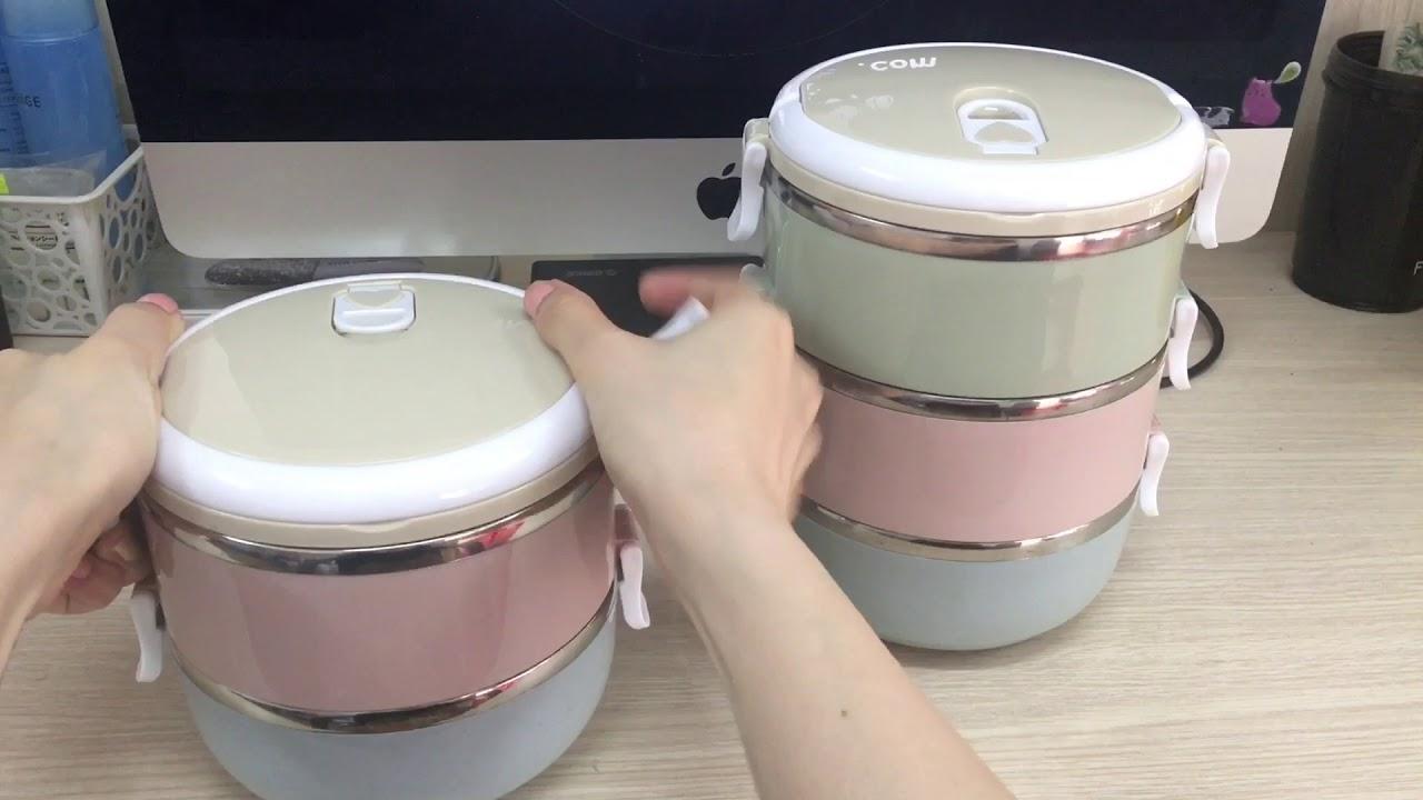 Hộp cơm giữ nhiệt lõi inox 2 tầng Lunch Box