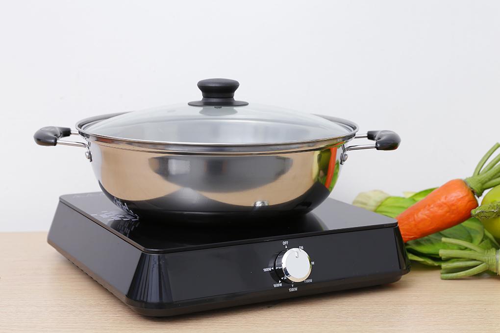 Bếp từ midea mi-k1917ef đen - tặng kèm nồi lẩu 24cm