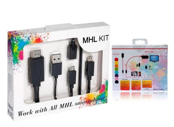 Cáp MHL Kit chuyển từ điện thoại lên tivi loại 5 Pin và 11 Pin - MHL KIT To HDMI AB5