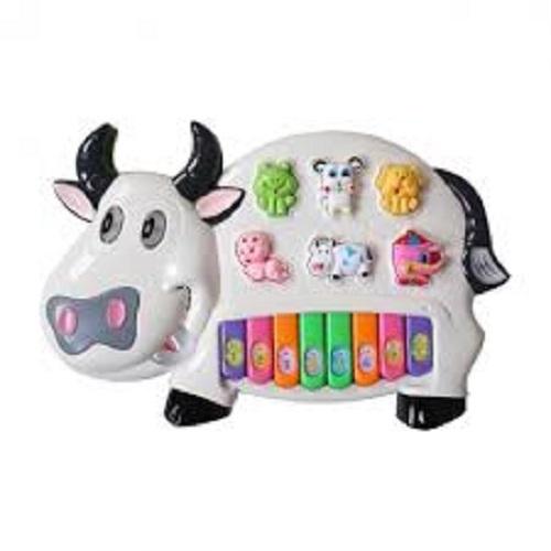 Đàn con bò dùng pin phát nhạc có đèn, Bộ đồ chơi đàn trẻ em