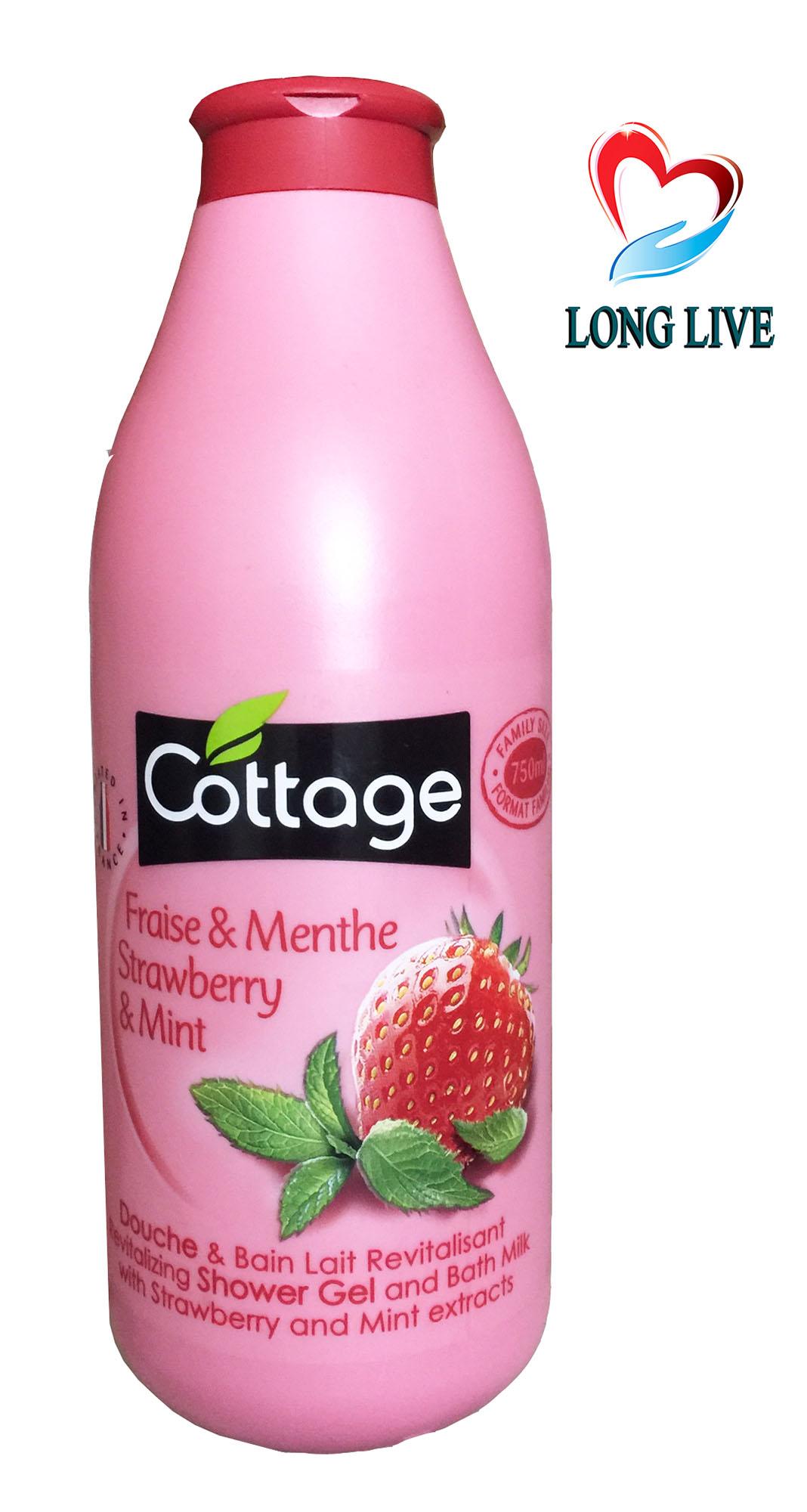 Sữa tắm Cottage Fraise & Menthe Strawberry & Mint 750ml