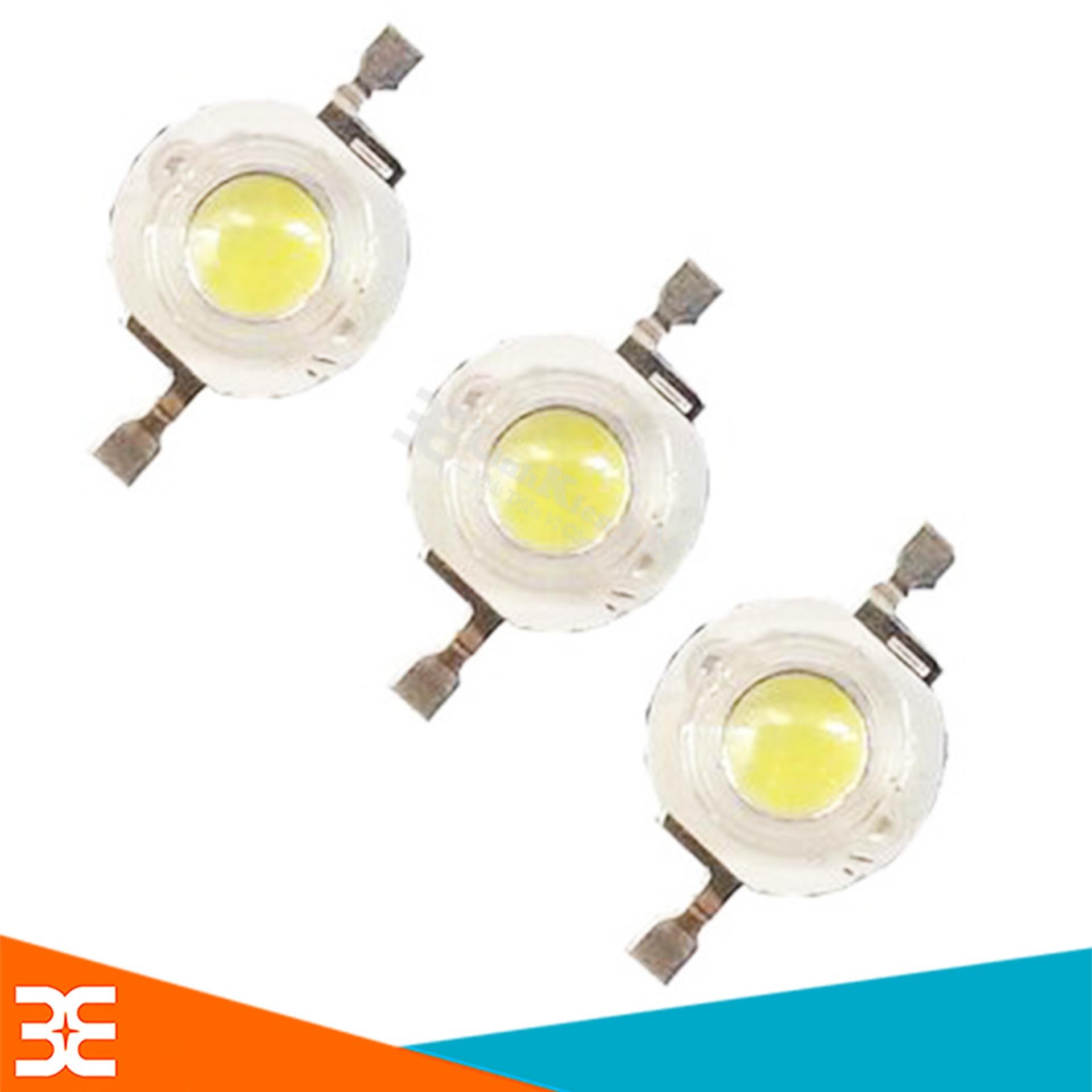 Bộ 3 Led Công Suất 3W Sáng Trắng ( Tặng 3 Đế Tản Nhiệt - Chưa Hàn )