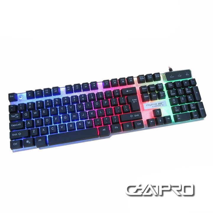 Bàn phím giả cơ gaming flying color k8 plus led 7 màu