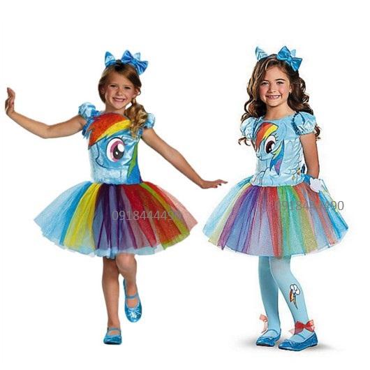 Giá bán Set 3 chi tiết Váy bờm cánh Pony xanh - Pony Cầu vồng Rainbow Dash