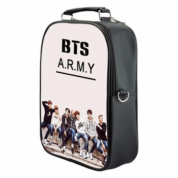Balo in hình BTS IDOL chất da mịn cao cấp