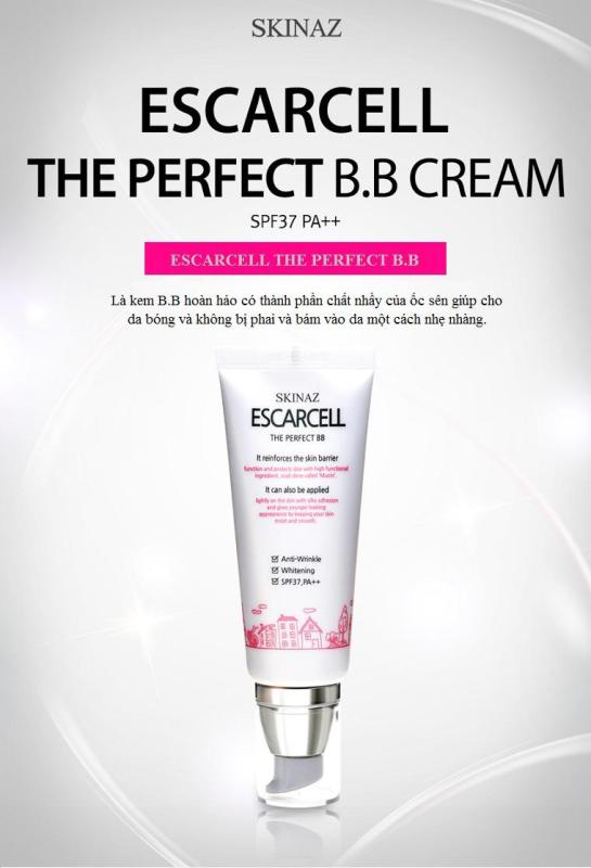 Kem nền che khuyết điểm Escarcell The perfect BB Cream - SPF37+, PA++ Skinaz -Hàn Quốc nhập khẩu