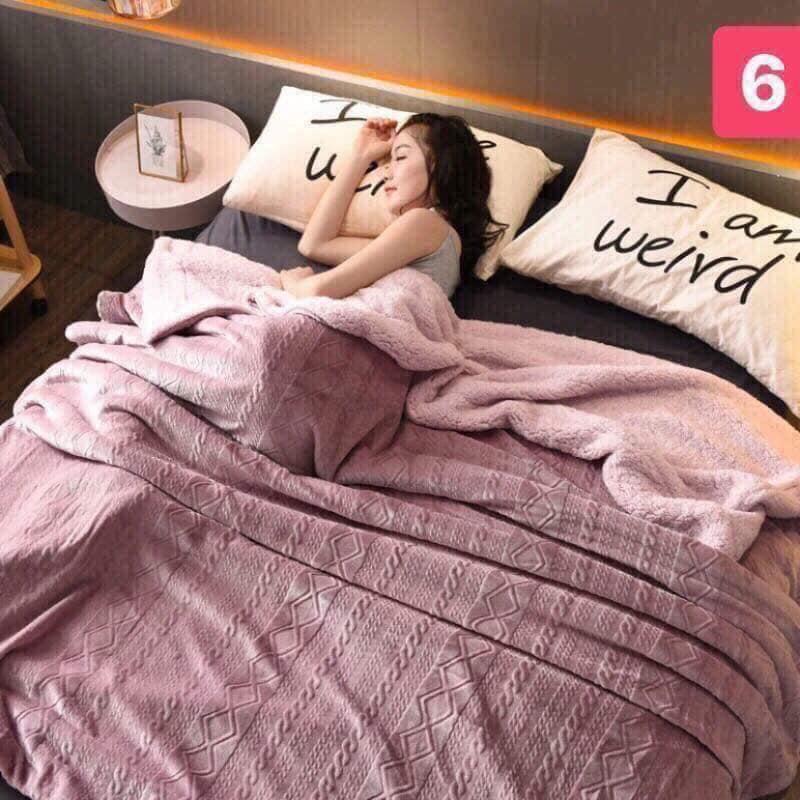 Chăn lông cừu cao cấp BLANKET XUẤT NHẬT(nhiều màu)