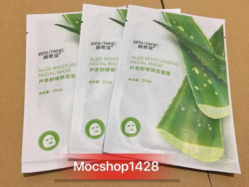 Lẻ 20 Miếng Mặt Nạ BISUTANG chiết xuất từ lô hội, hoa anh đào, Dưỡng Trắng Da Từ Thiên Nhiên