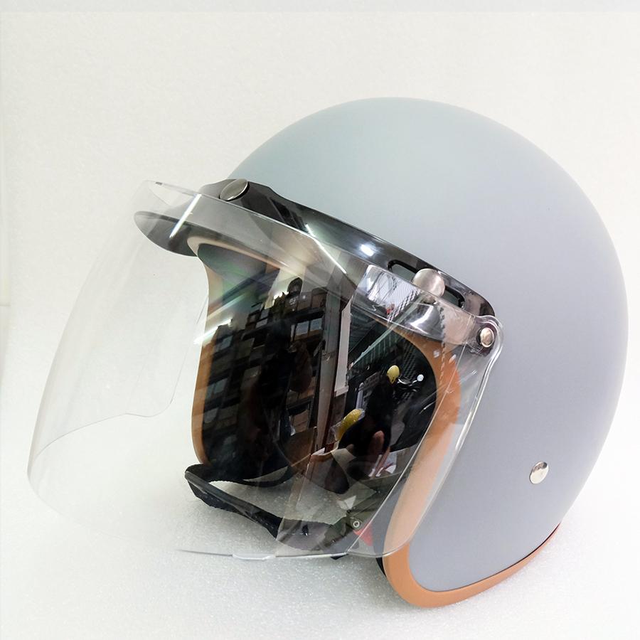 [HCM]MŨ BẢO HIỂM 3/4 MÀU XÁM KÈM KÍNH FULLFACE