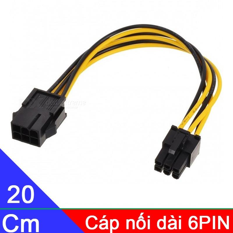 Cáp nối dài dây nguồn 6 PIN từ PSU-VGA card 20Cm