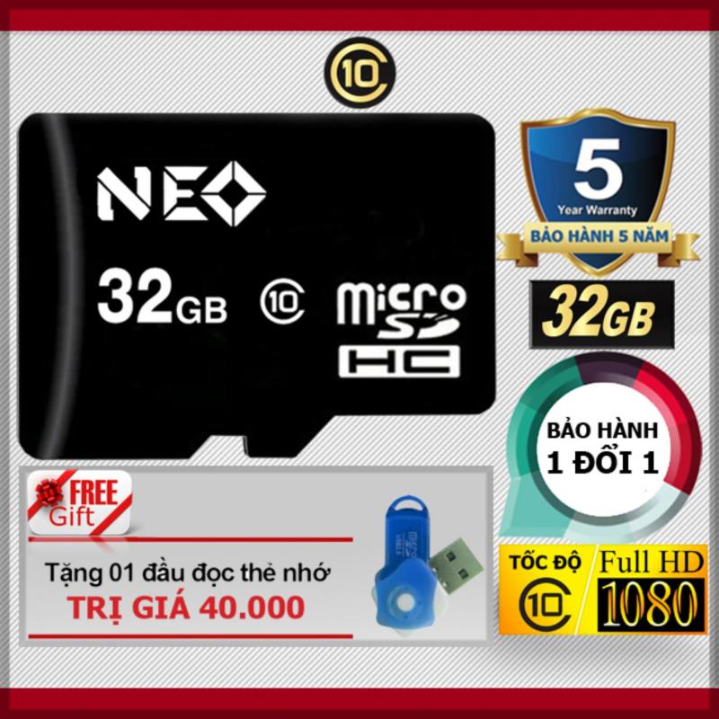 Thẻ nhớ 32GB NEO micro SDHC - Tặng đầu đọc micro PT