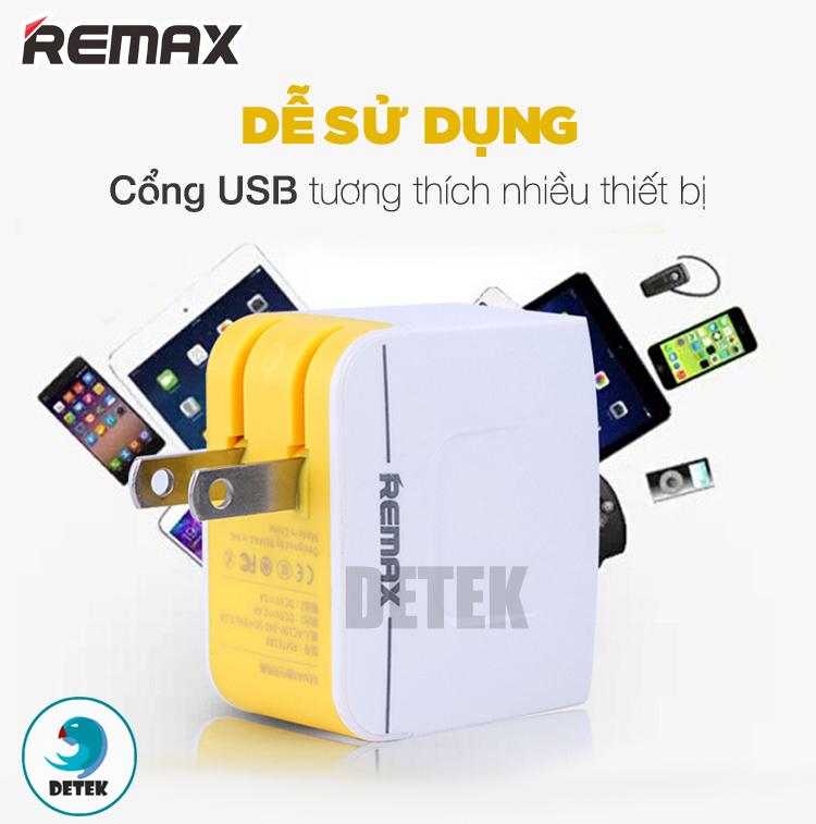 Củ sạc remax 2 cổng 3.4a cao cấp