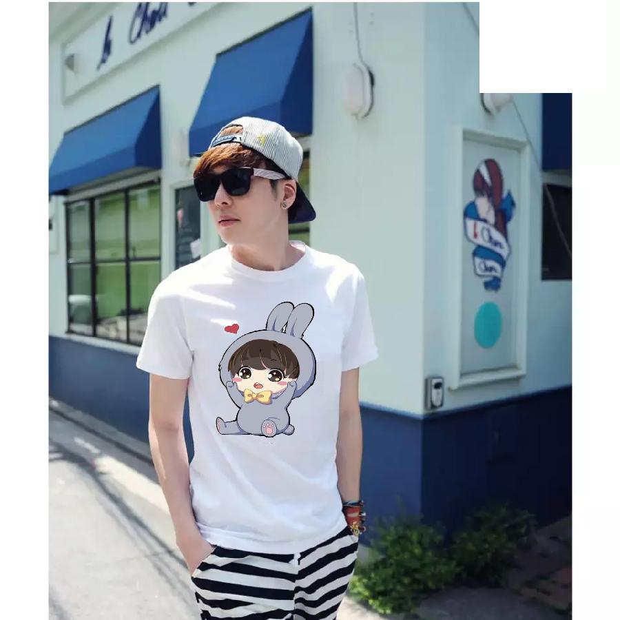 Áo thun nam cao cấp - áo thun in hình chibi BTS giá rẻ mt222