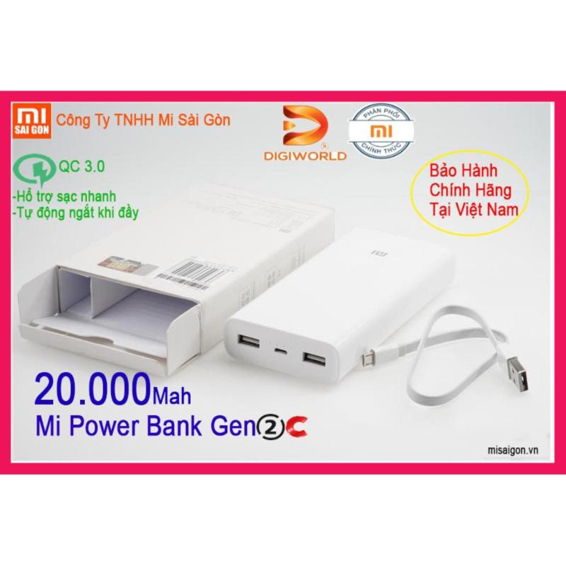 Giá pin sạc dự phòng xiaomi 20000mAh gen 2C phiên bản mới nhất