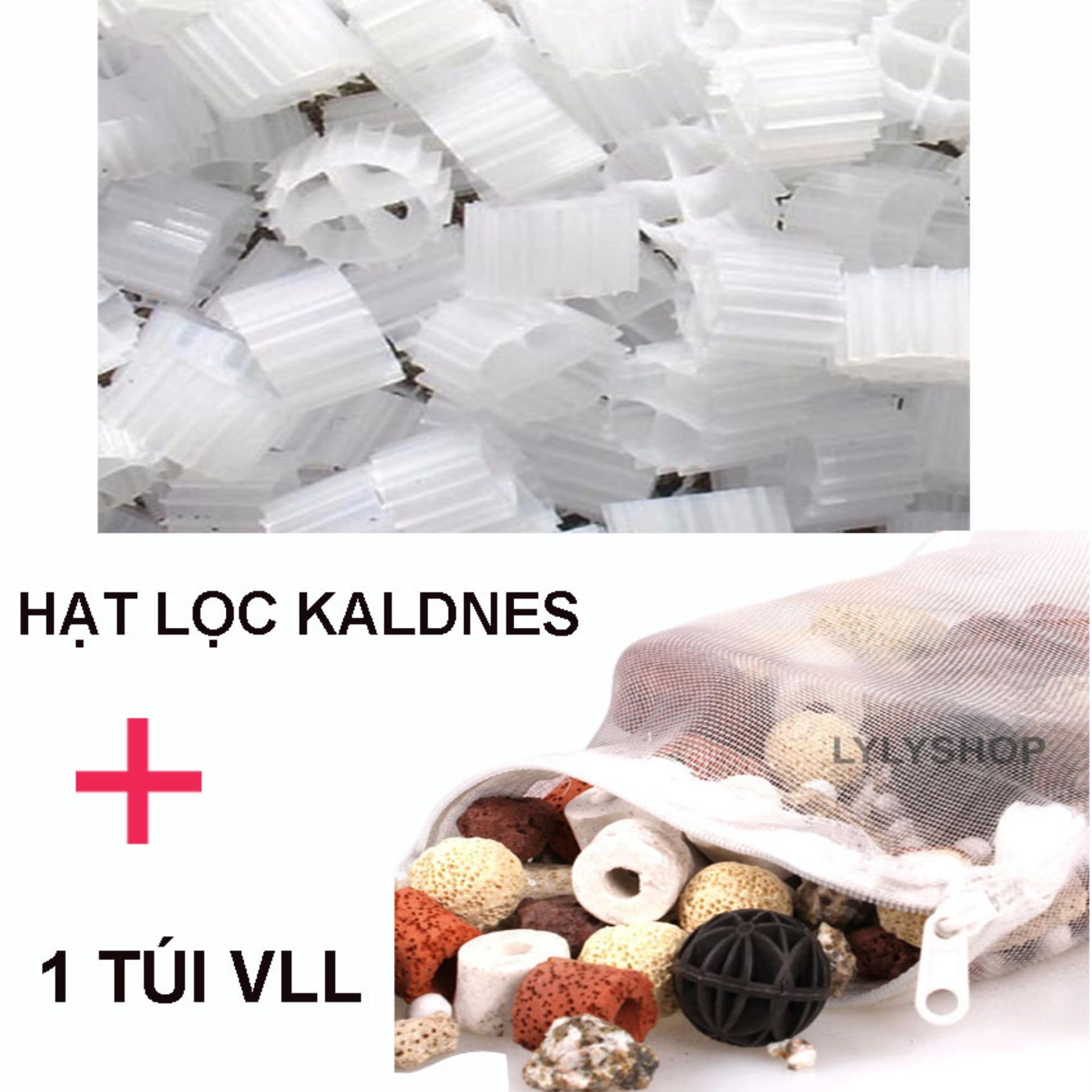 Hạt Kaldnes vật liệu lọc nước hồ cá, bể cá cảnh (100gr) tặng 1 túi đựng Vật Liệu Lọc bể cá