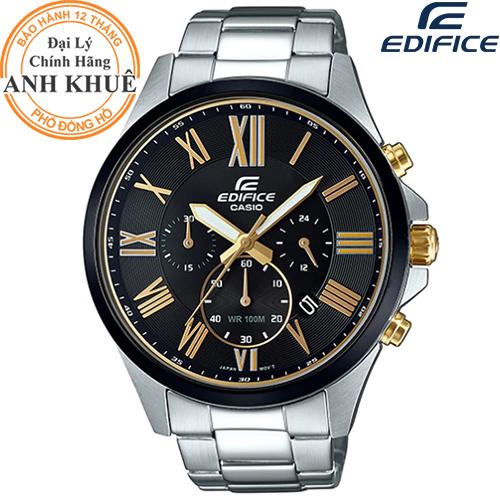 Đồng hồ nam dây kim loại edifice chính hãng casio anh khuê efv-500db-1avudf